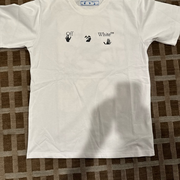 OFF WHITE BLUE MARKER WHITE TEE - Picture 2 of 7